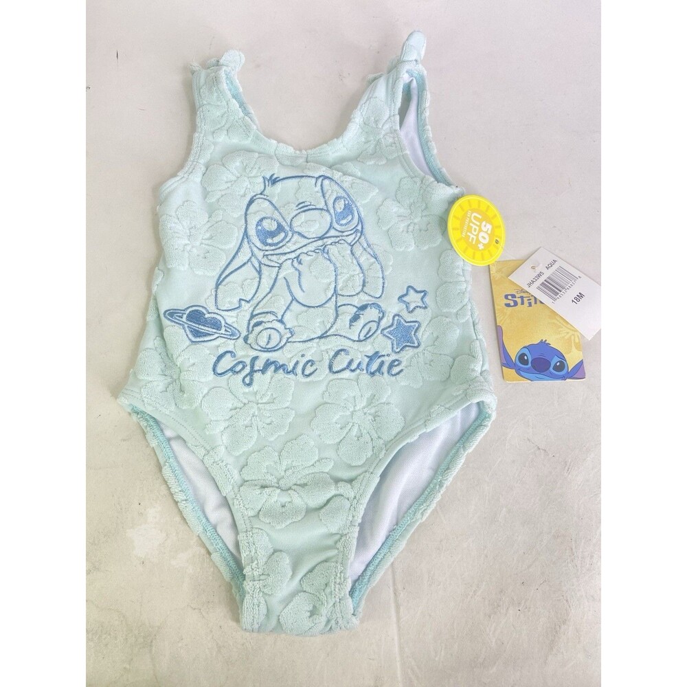 Disney Lilo and Stitch Cutie One Piece Swim Swimsuit Swimwear Girls 18 Months